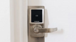 Carbine digital lock with card reader fitted on a Perth job, key still works as backup